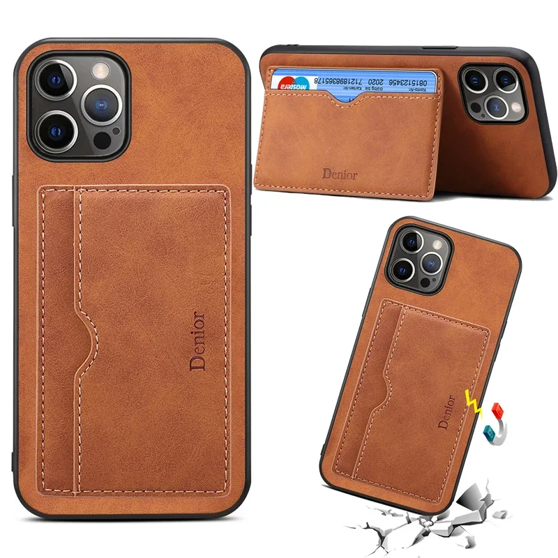 GXE Luxury Soft Leather Wallet Case For iPhone 11 12 13 14 15 Pro Max Plus Card Holder Shockproof Cover For iPhone XS XR 7 8 SE