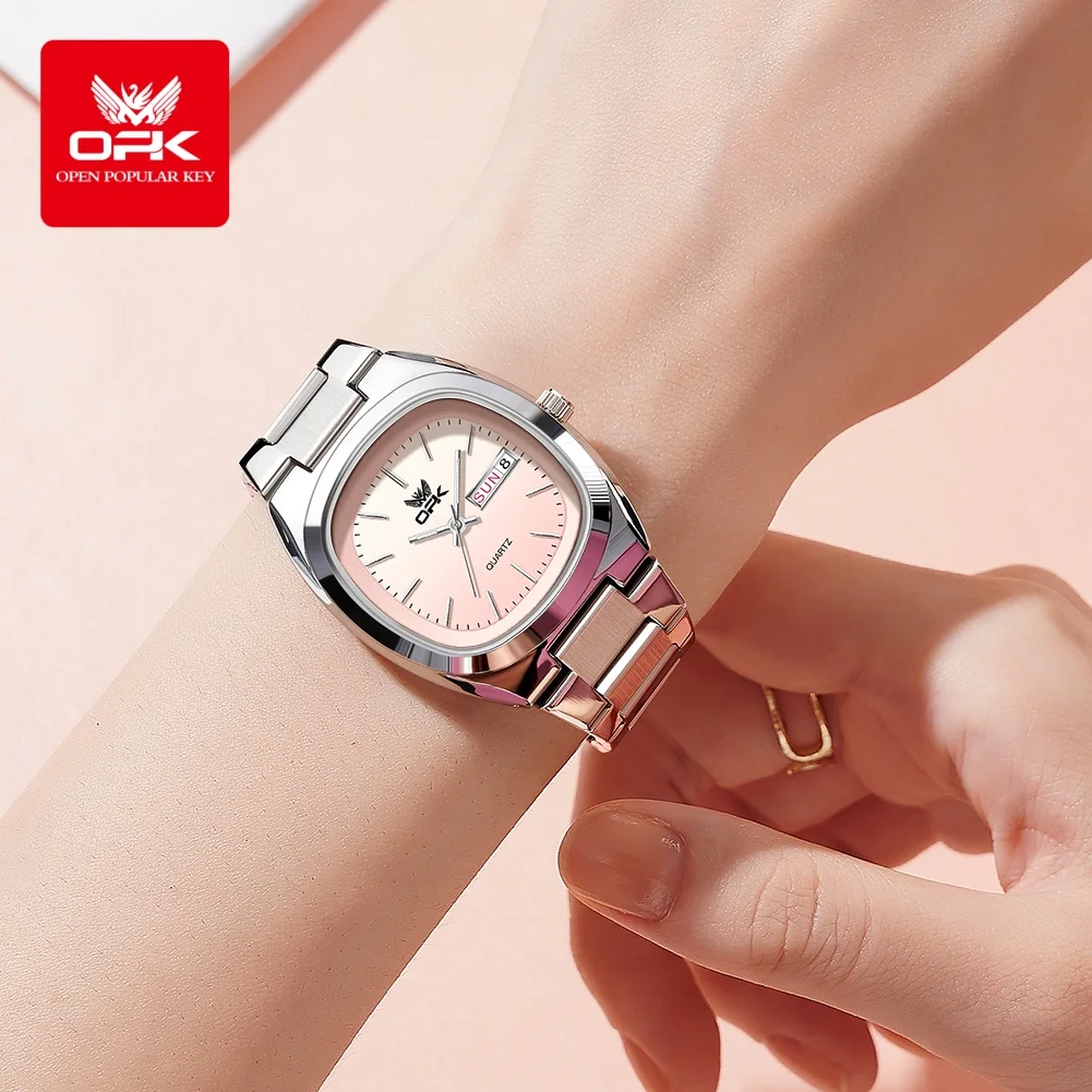 OPK 6072 Fashionable Original Quartz Movement Women Watch Light Luxury Style Classic Three-needle Luminous Waterproof Watch