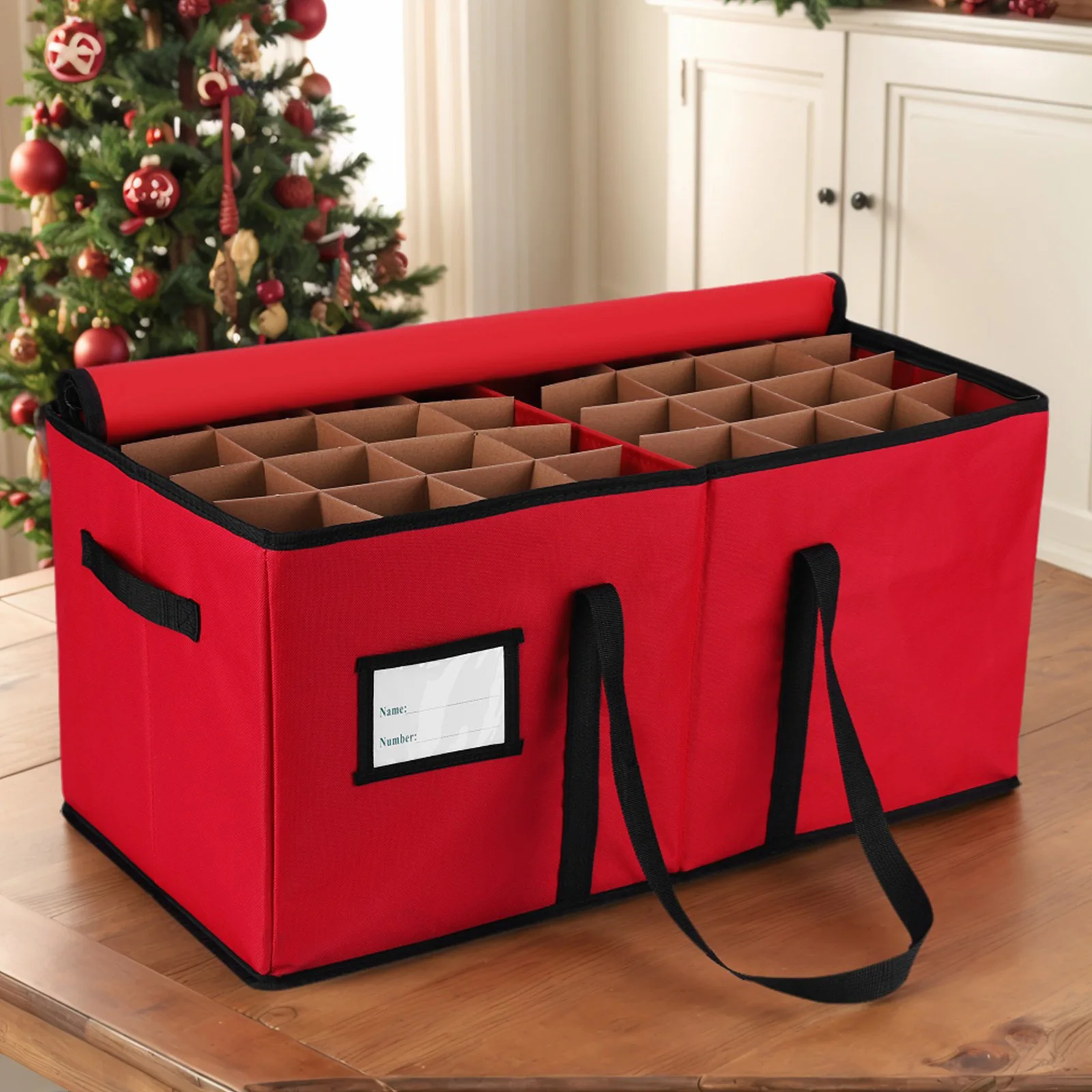 

Red Oxford Christmas Decor Storage Box With 128 Compartment Xmas Decorations Organizer Xmas Decor Storage Organizer