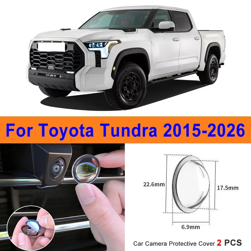 

360 Reverse Image Car Camera Cover Anti-Scratch PC Lens Protector Stickers For Toyota Tundra 2015-2026 2Pcs