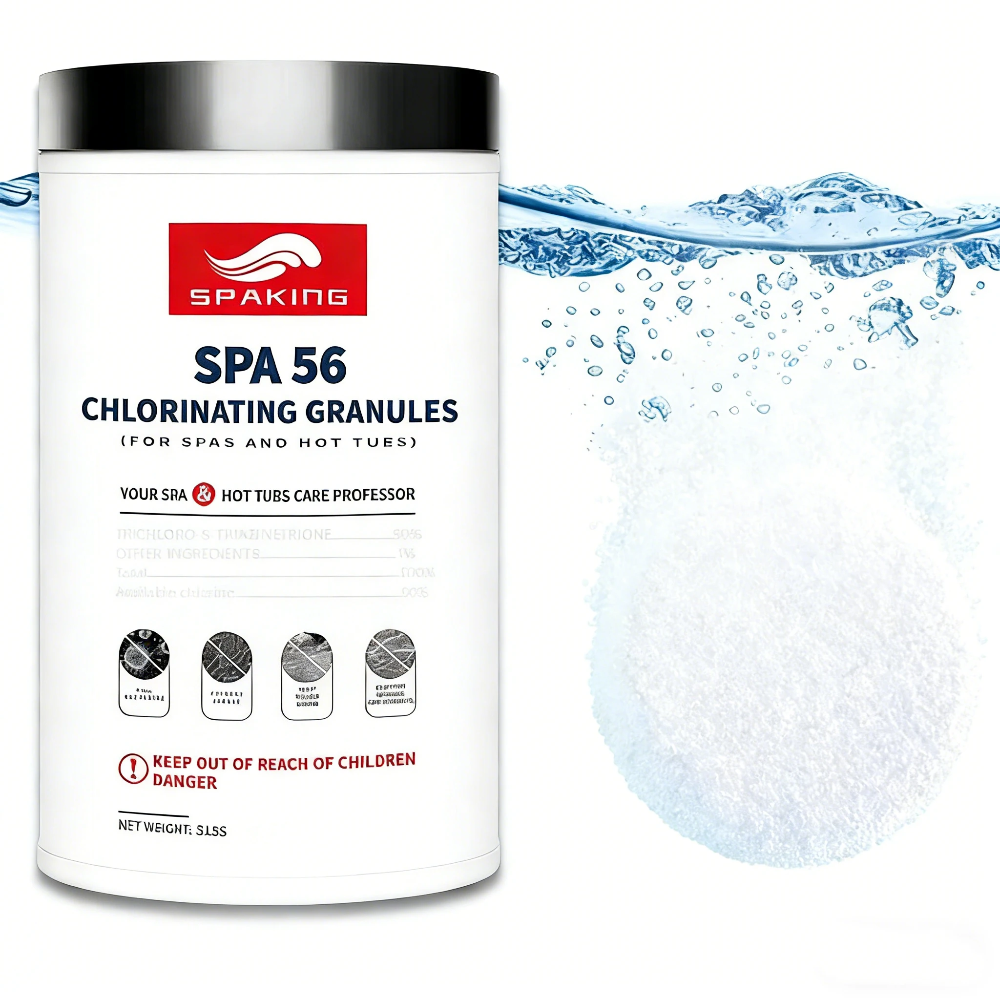 3 LB Chlorinating Granules for Swimming Pools & Spas, Fast-Dissolving Pool Water Treatment, Easy-to-Use Formula
