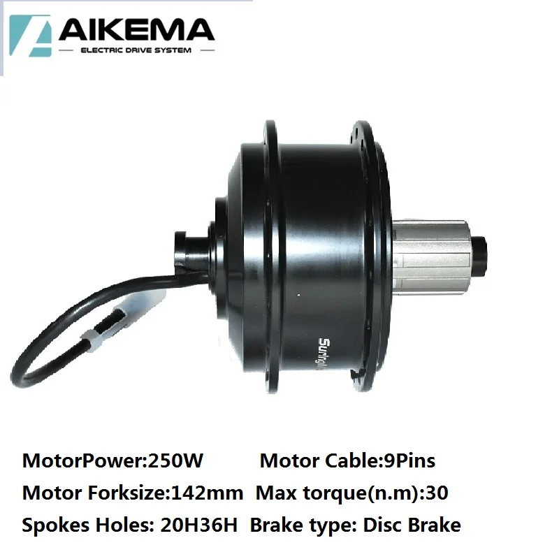 

Суперлегкий быстросъемный мотор-редуктор AKM 36В 250Вт с внутренним ротором и сквозной осью для электровелосипедов, гибридных и городских велосипедов, а также для городской езды