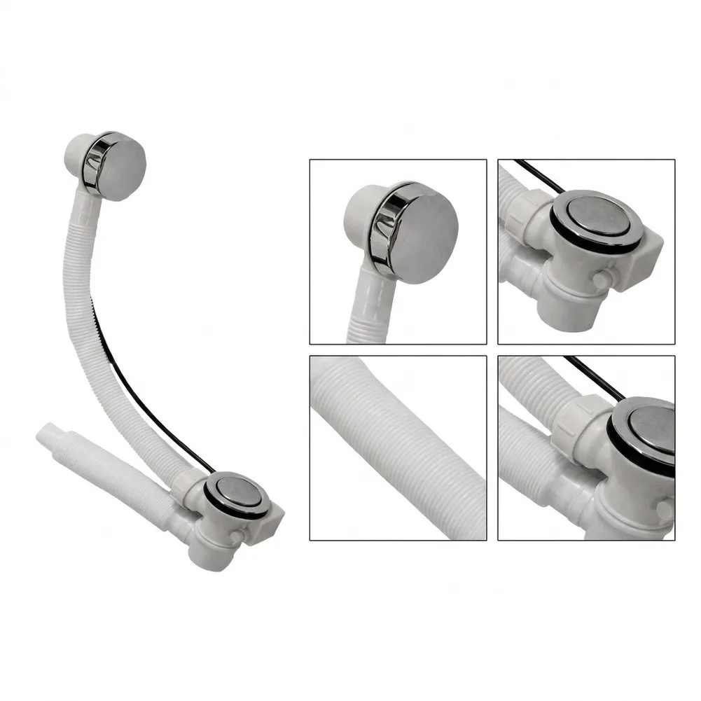 For Daily Bathing Use Bath Waste With Overflow Plastic Tub Drain Modern Design Leakage Gasket Erosion Resistant