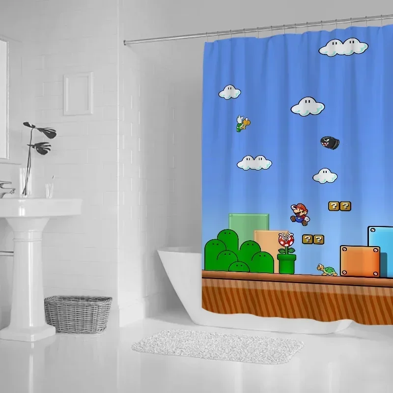 PO01 ستارة Marioes لإكسسوارات الحمام قماش مقاوم للماء ستائر الحمام للمنزل دش حمام غرف النوم الظل مبهمة