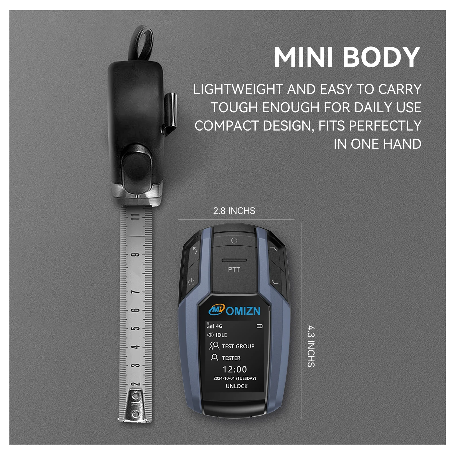 BK Walkie Talkie Unlimited Range, 4G LTE POC Two Way Radio with AES256 Encrypted Noise Reduction Type-C Charging for Commercial,