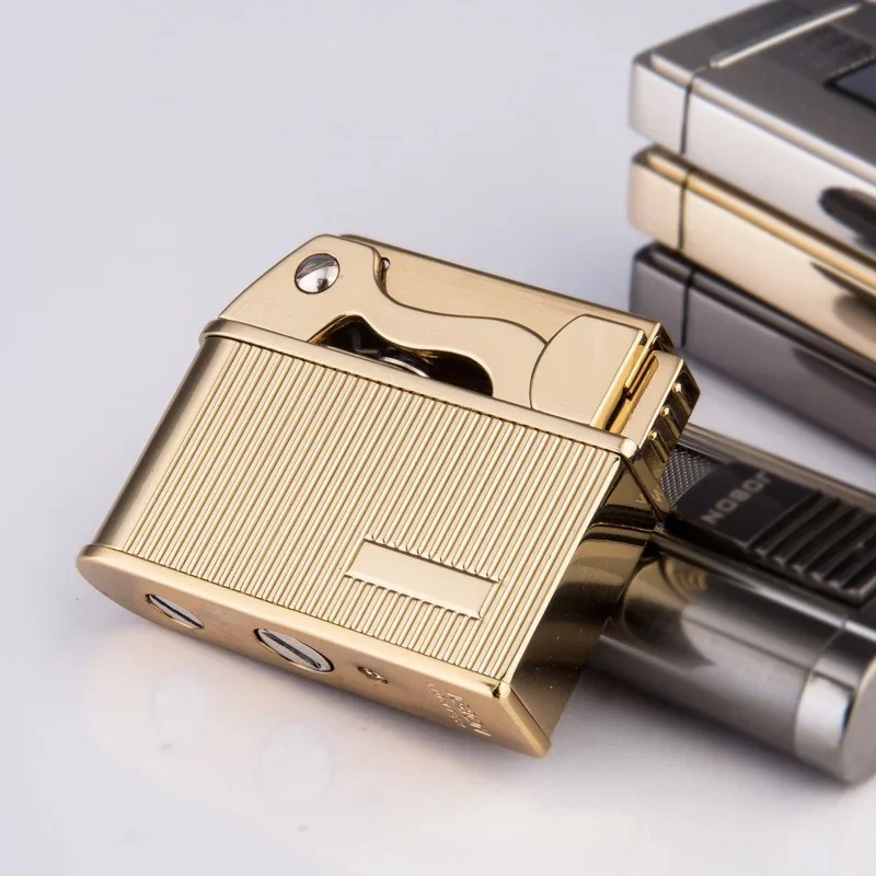 JOBON Retro Kerosene Lighter Creative Personality Lets Bullets Fly Same Product Vintage Kowtow Metal Lighter for Men