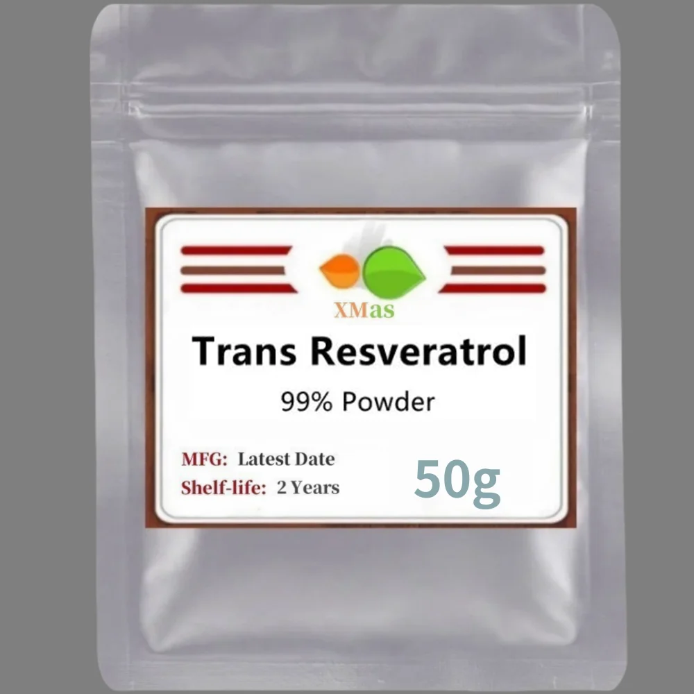 50-1000g Trans-Resveratrol Powder Antioxidant Supplement Skin Care,Helps Alleviate Oxidative Stress,Trans-R,Anti Aging