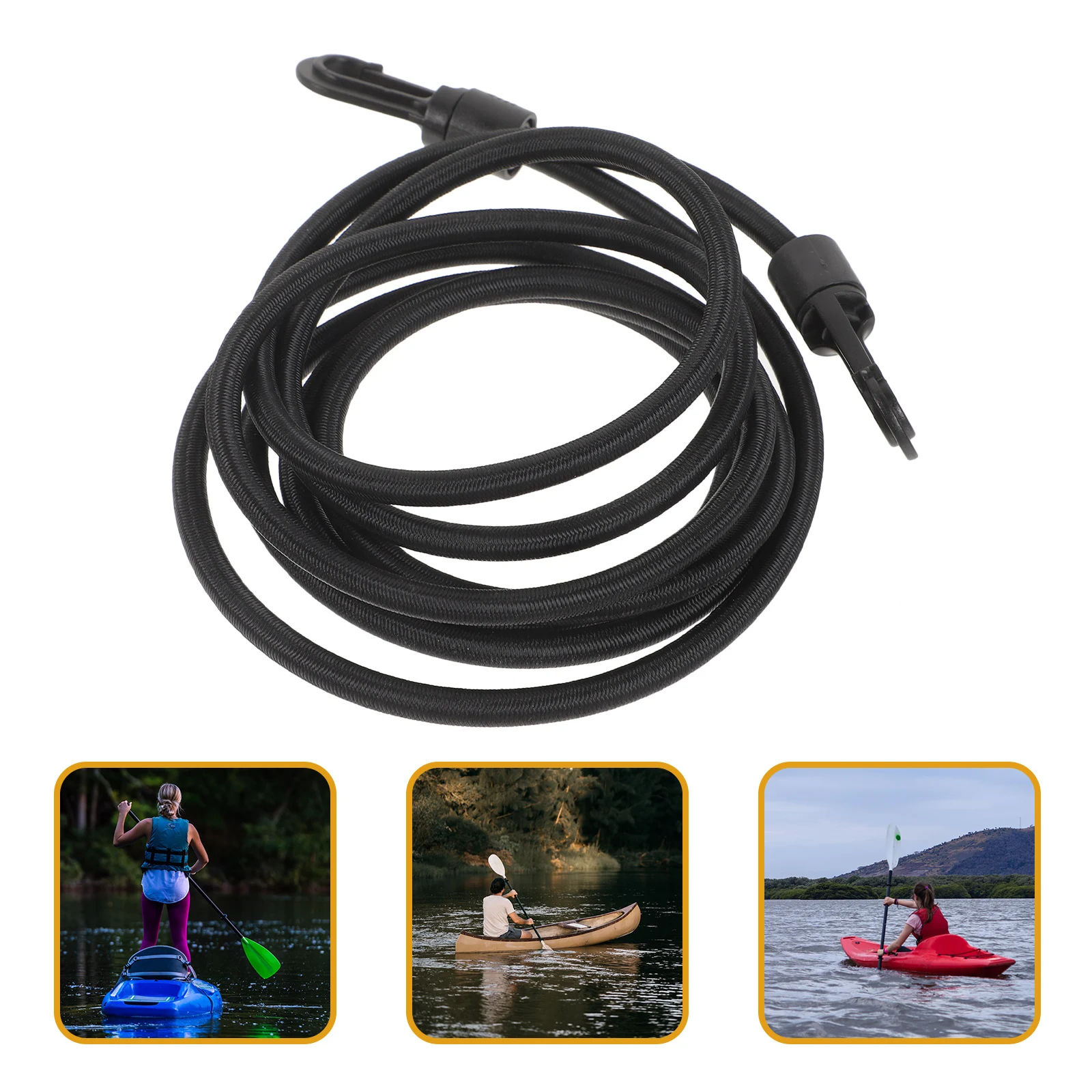 

Kayaking Elastic Rope Set Bungee for Boat Ropes Docking Damping Plastic Lines Tie off Accessories