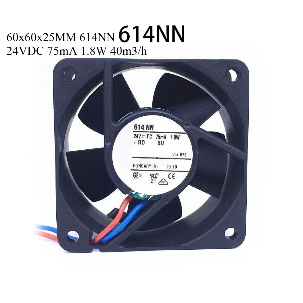 

Новый осевой вентилятор для Ebmpaps 60x60x25 мм 614NN 24 В постоянного тока 75 мА 1,8 Вт 40 м3/ч Серверный вентилятор