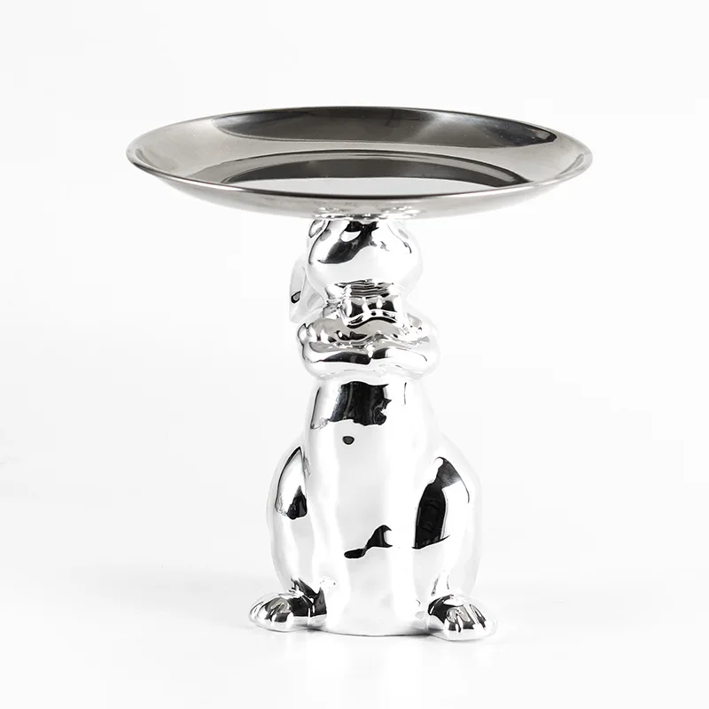 Modern Art Petal Pleated Stainless Steel Tableware, Fruit Plates, Bread Plates, Food Storage Trays, Living Room Decorations
