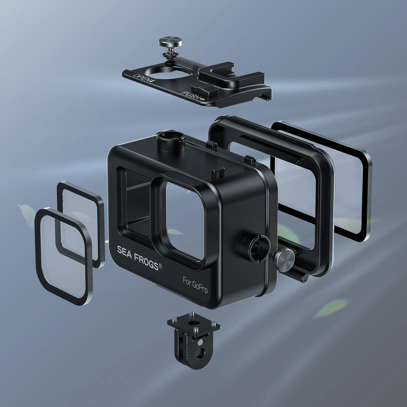SeaFrog 60 متر سبائك الألومنيوم غلاف مقاوم للماء لـ Gopro 9 10 11 12 مع 2 حذاء بارد متوافق مع قوس الضوء 2025 #2