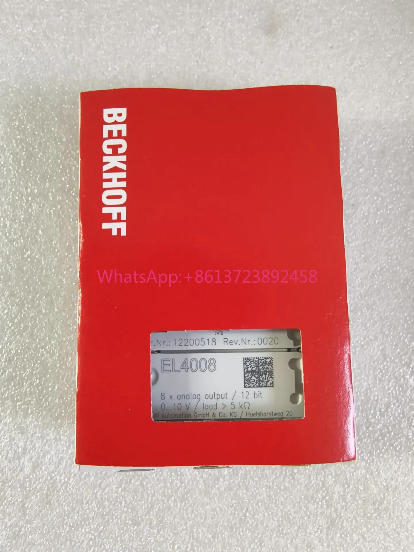 

BECKHOFF EL4008 with code, German Beckhoff module, spot