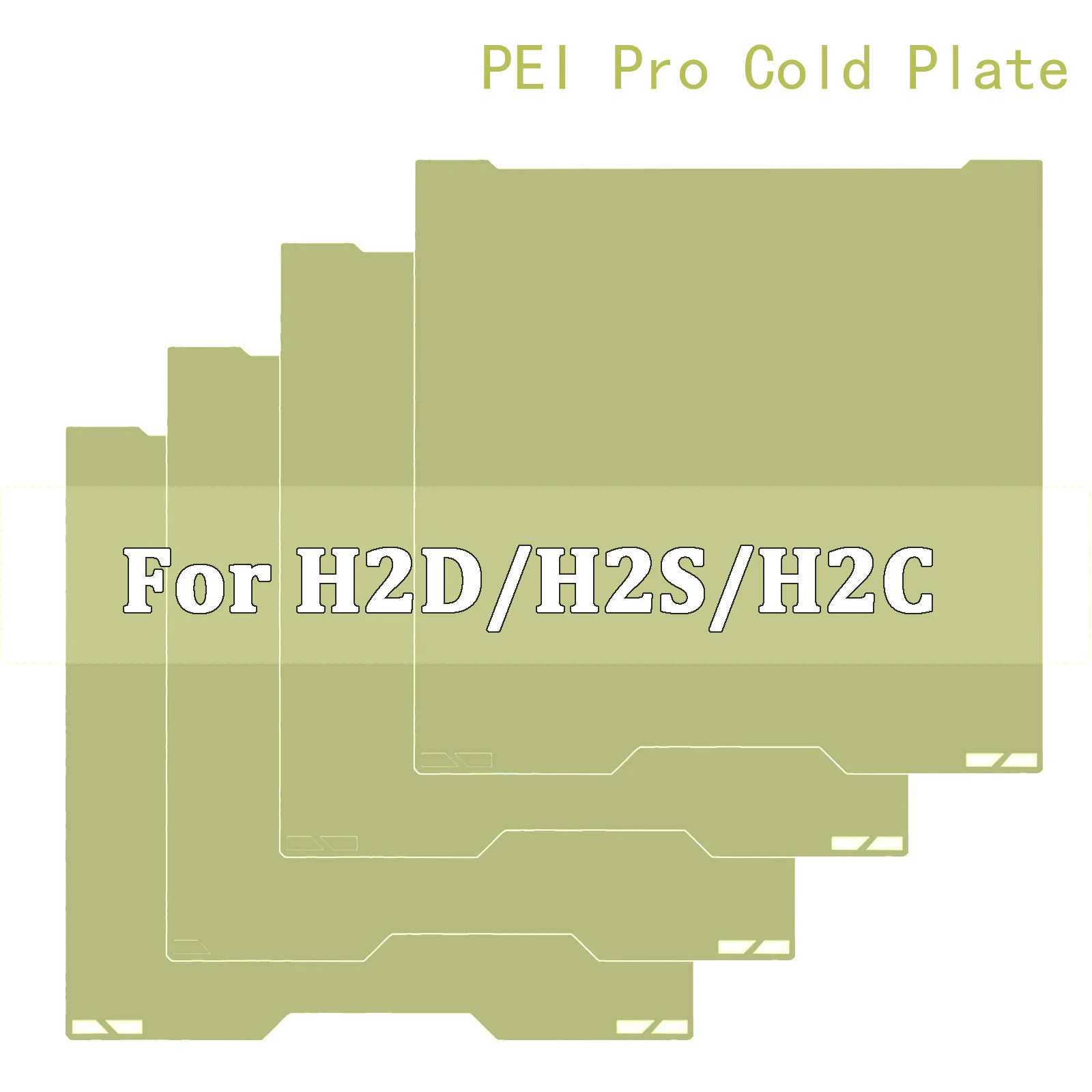 PEI Pro Cold Plate For Bambu Lab H2D H2S Build Plate For BambuLab H2C 3D Printer ABSPLA PETG Lower Temp Printing Strong Adhesion