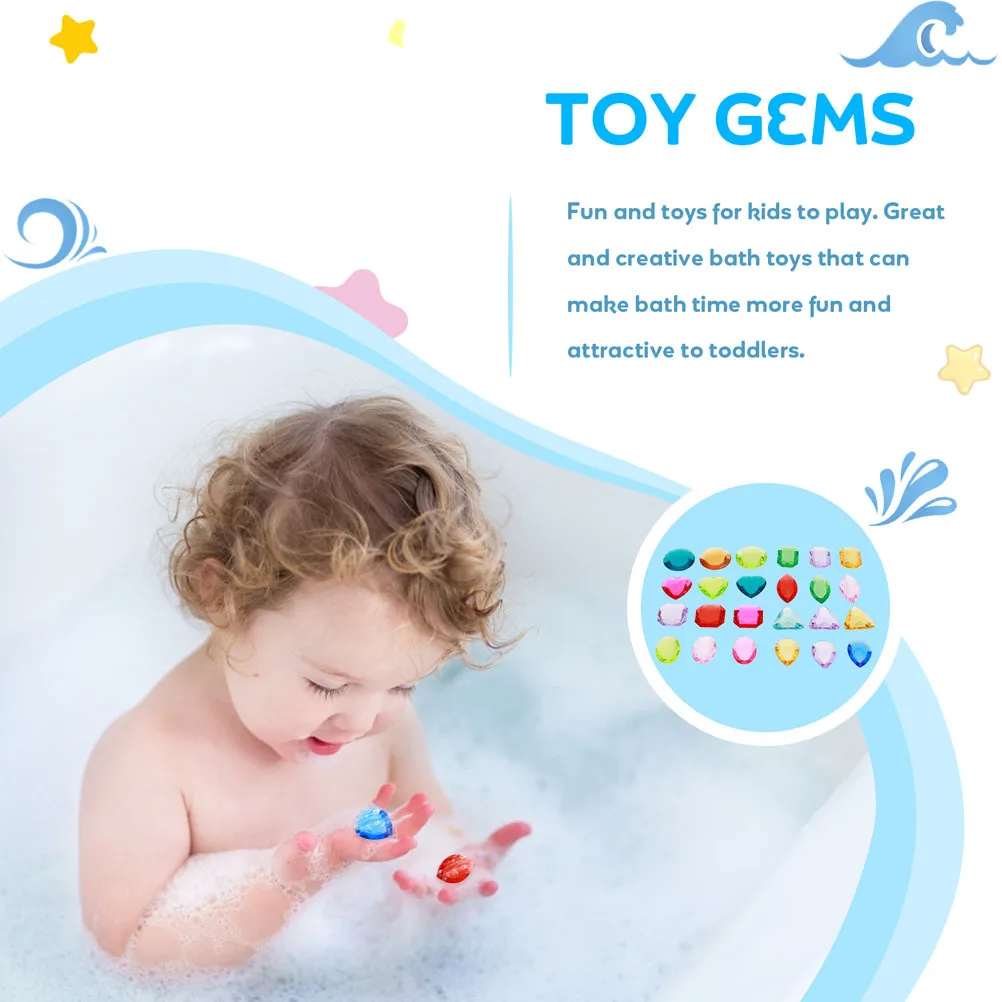 

2Sets Plastic Gems DIY Handcraft Accessories Little Girls Play Props Kids Gems Storage Boxes Diamonds Toys Children DIY Props