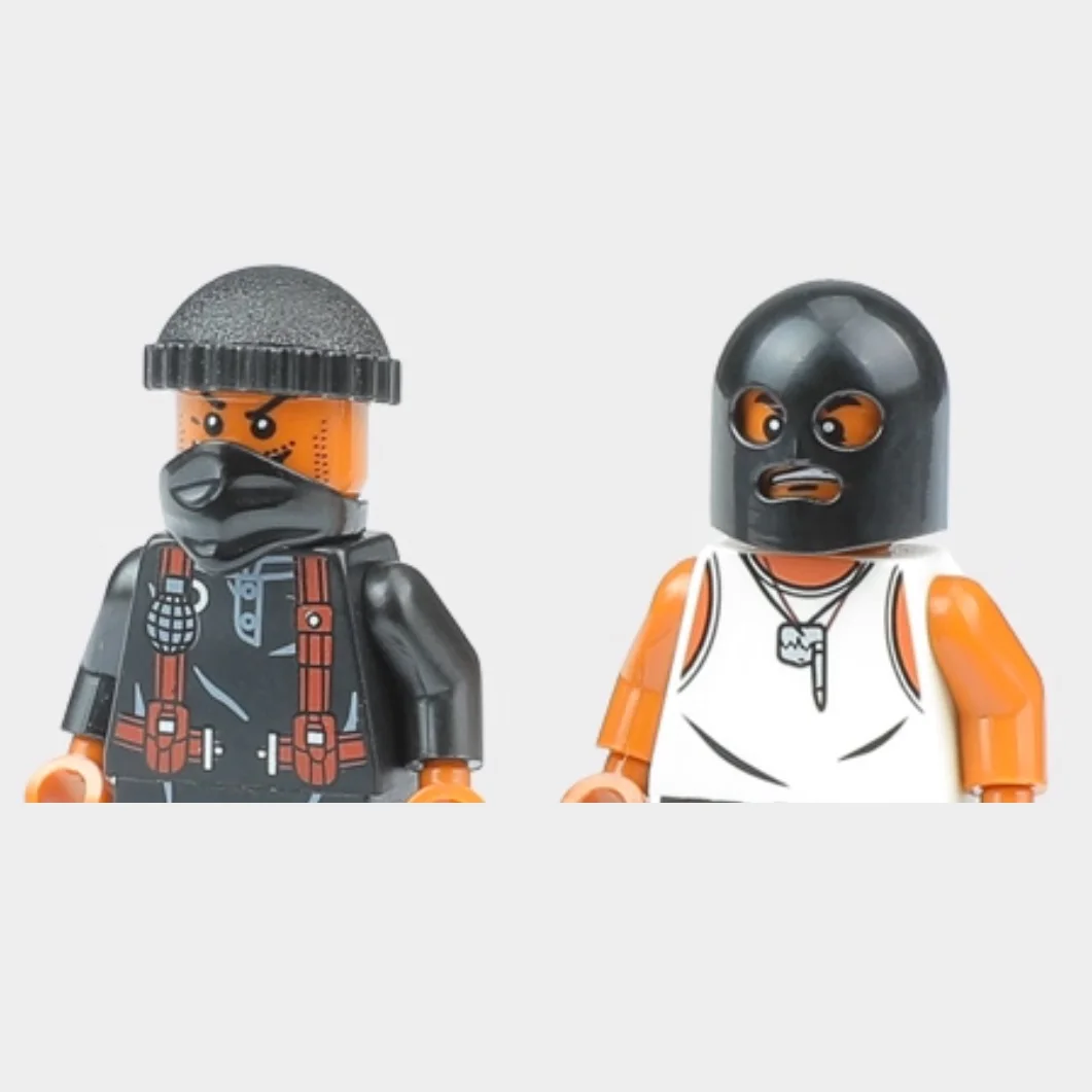 Blocs de construction de la Force mercenaire du bandit militaire, Mini figurines d'action Swat Gangsta, jouets