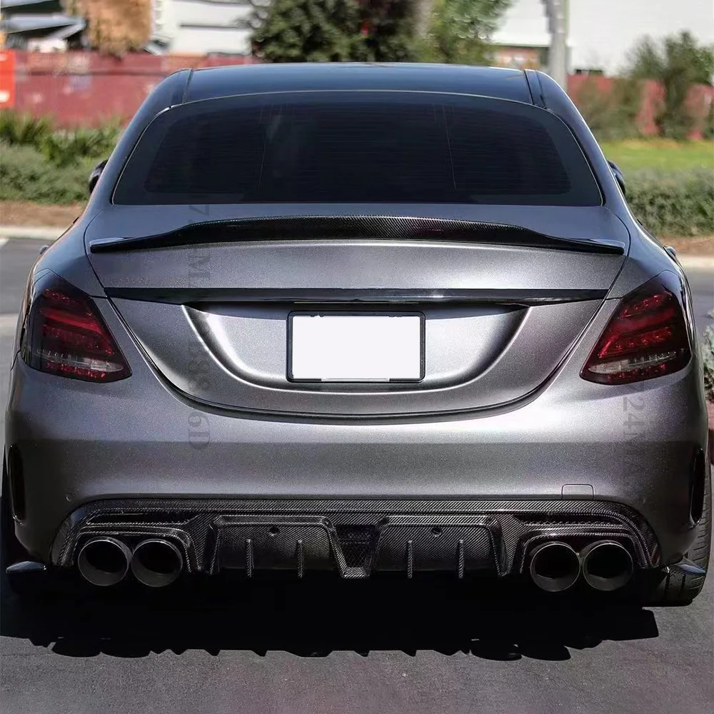 لسيارات مرسيدس بنز C W205 و C63 AMG سيدان C43 باب cfour 2014-2022 Air trot Spoiler Wing منحرف هواء معدّل بذيل الجناح