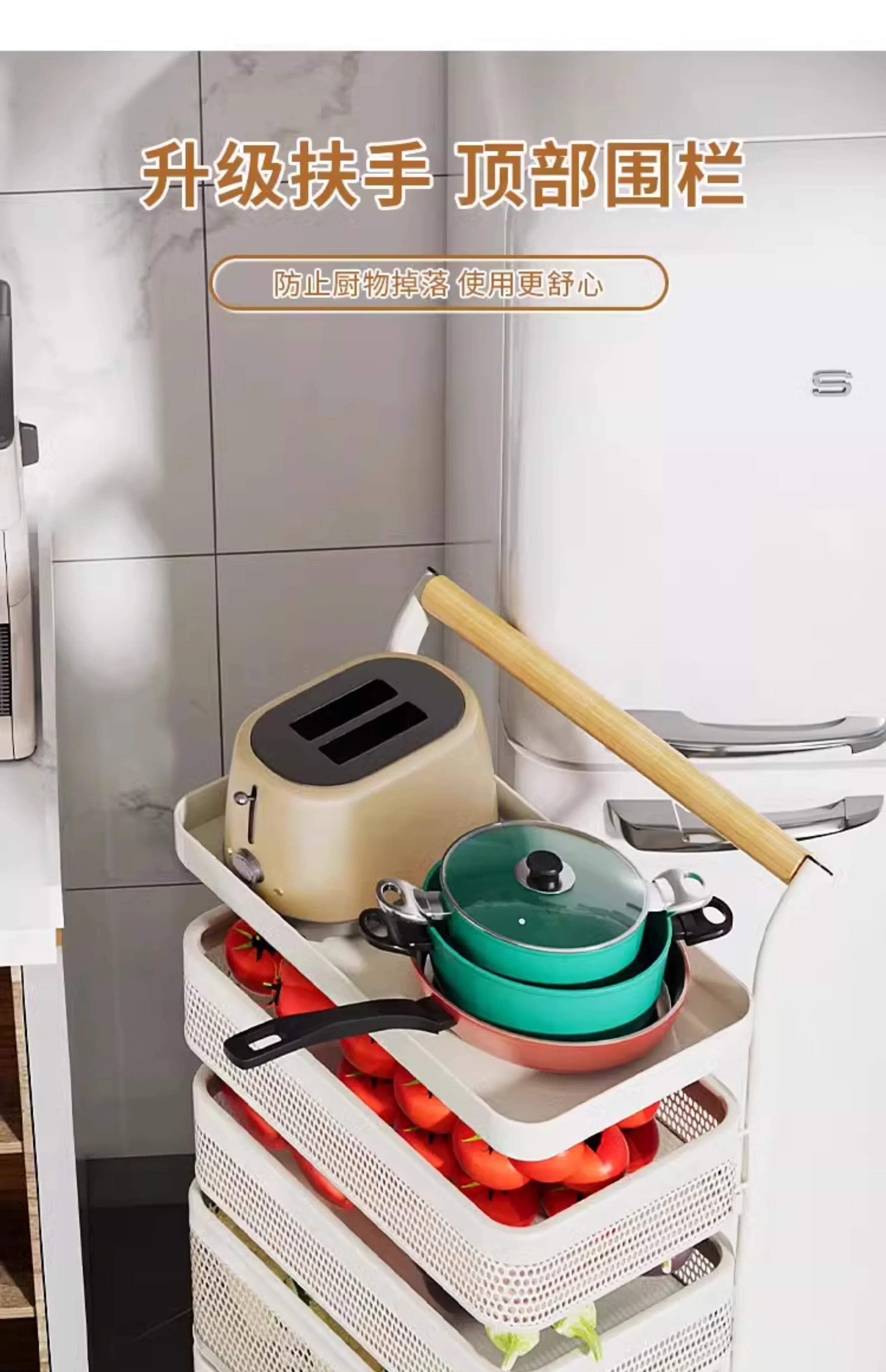 Carrito Bookshelf Mobile Kitchen Trolley Organizer with Wheels Gap Mobile Bookshelf Trolley Household Storage Rack 트롤리 수납선반