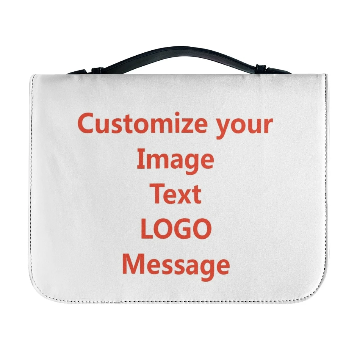 Custom Your Image Name Logo Leather Bible Case Hand Bag Ladies Leather Fashionable Personalized Item Storage Practical Bible Bag