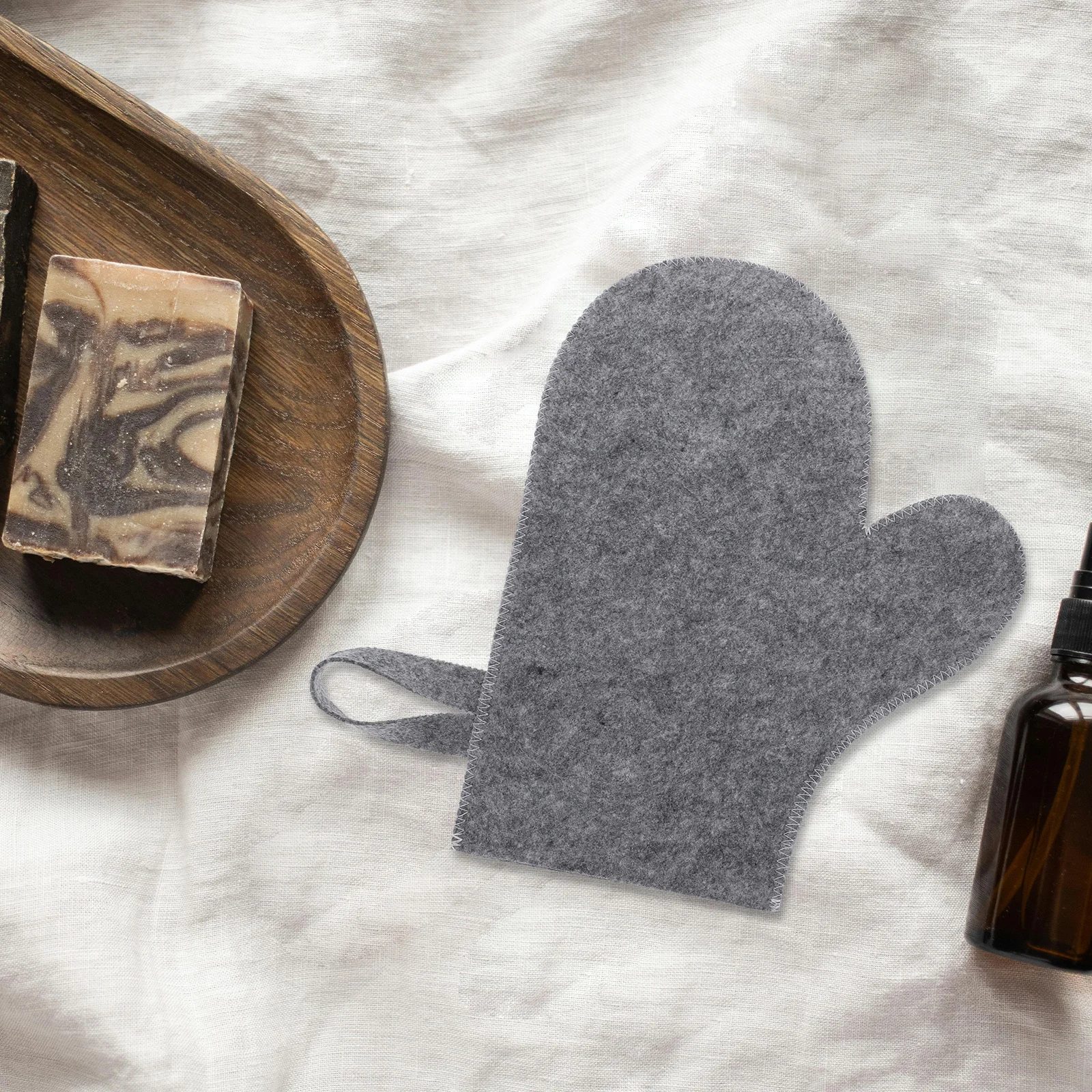 6 قطعة قفازات ساونا مقاومة للحرارة لينة ورأى الاستحمام ميت للنساء الرجال غرفة البخار سبا دش مقاوم للماء ماصة ساونا قفاز