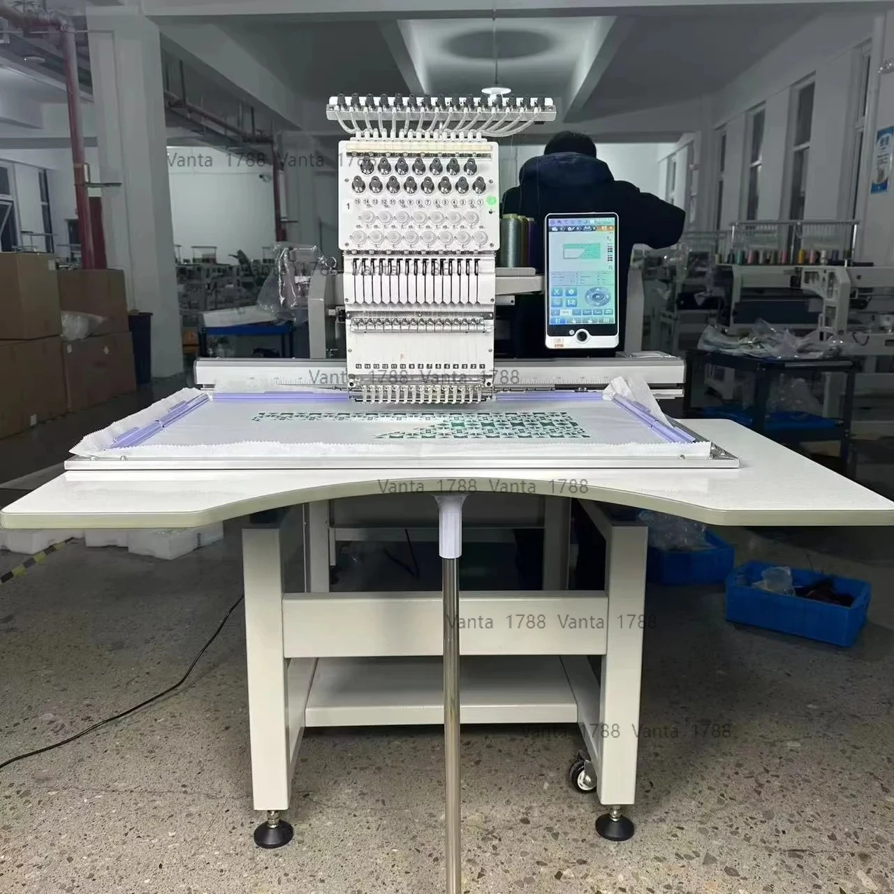 Dahao A15 Pro Industrial de un solo cabezal 500*350/800*500 máquina de bordar automática Digital 1200 RPM computarizada 2 años de garantía