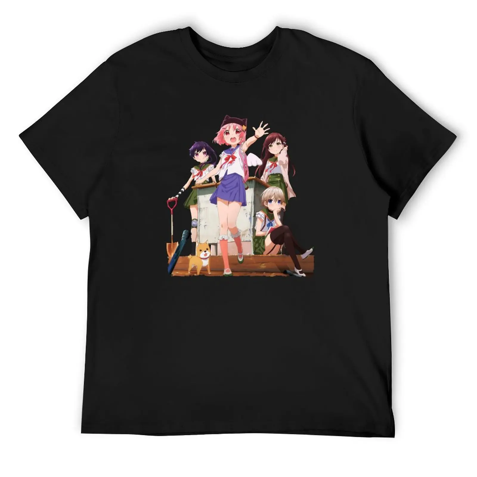 

School Live Anime T-Shirt anime oversize t-shirts man heavyweights oversizeds vintage t shirt men