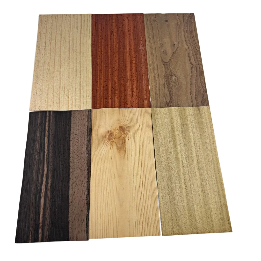 Wood Veneer Sampler Pack 0.5mm – Ebony Rosewood Maple Walnut Acacia Poplar Burl for Guitar Top Inlay Marquetry 30x15cm