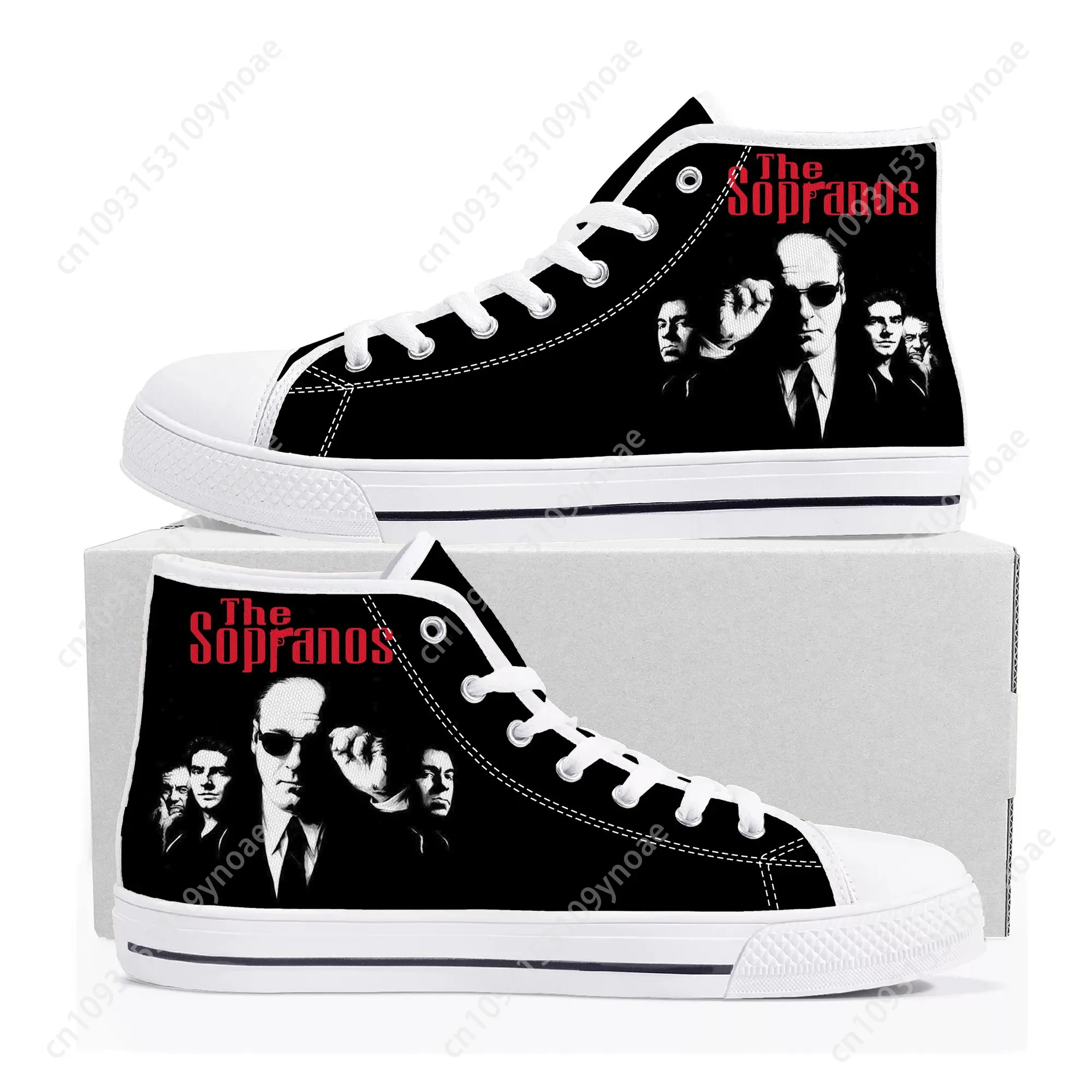 Sopranos High Top Sneakers Mens Womens Teenager High Quality Tony Soprano Gandolfini Canvas Sneaker Casual Shoe Customize Shoes