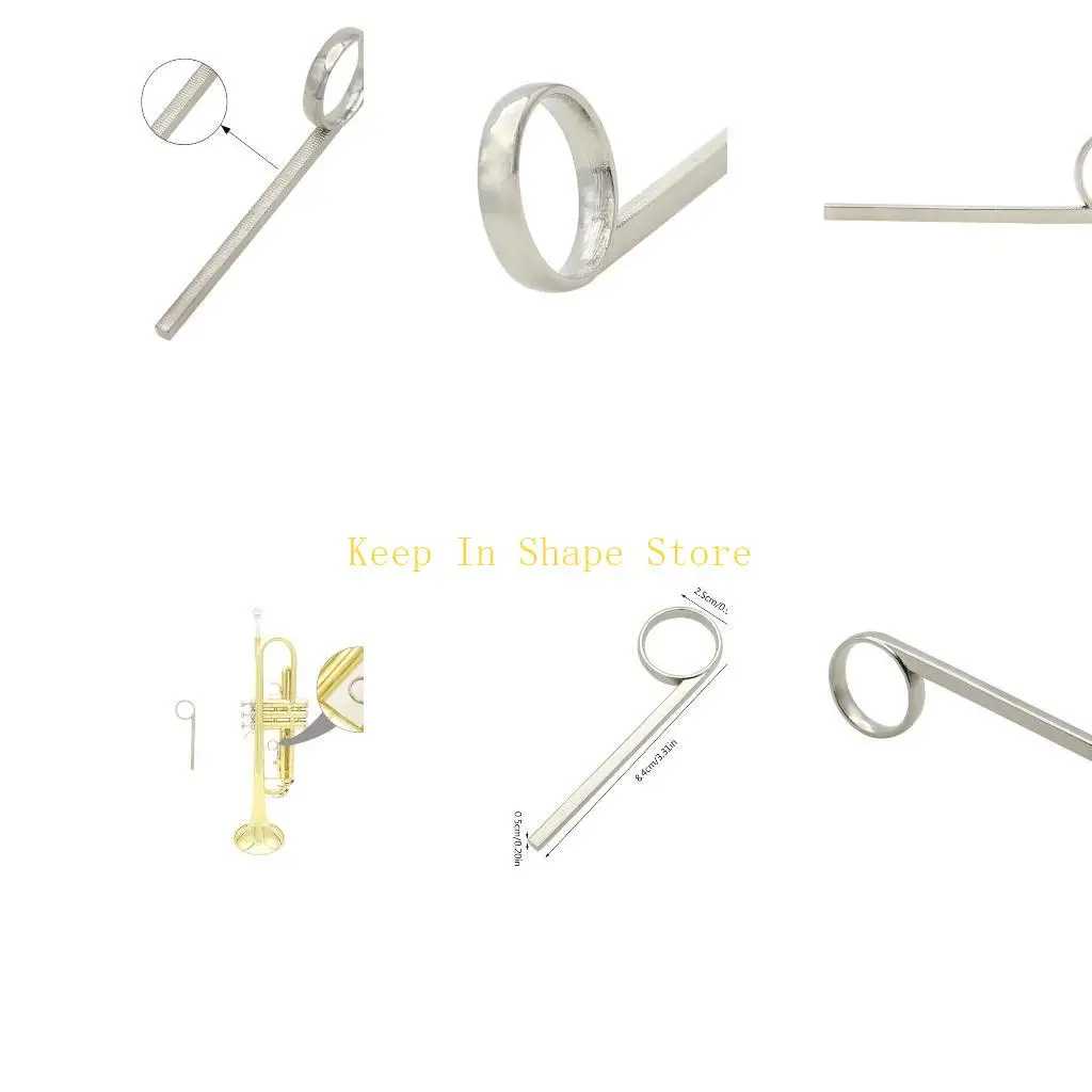 U1JC 84mm Metal Slide Finger Ring Pull Ring Suitable for Trumpets Cornets