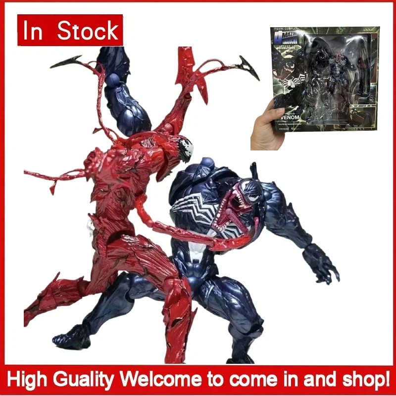 

New Spider-Man Saito-Style Venom Carnage Action Figure Model Desktop Collectible Ornament Statue Toy Articulated Doll Gift