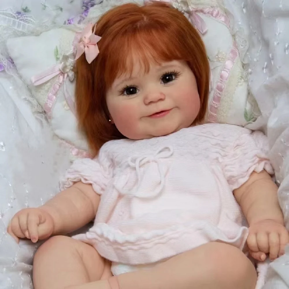 45cm Cuddly Maddie Bebe Reborn Girl Full Body Silicone Vinyl With Rooted Hair Soft Touch Feeling Lifelike Newborn Baby Girl