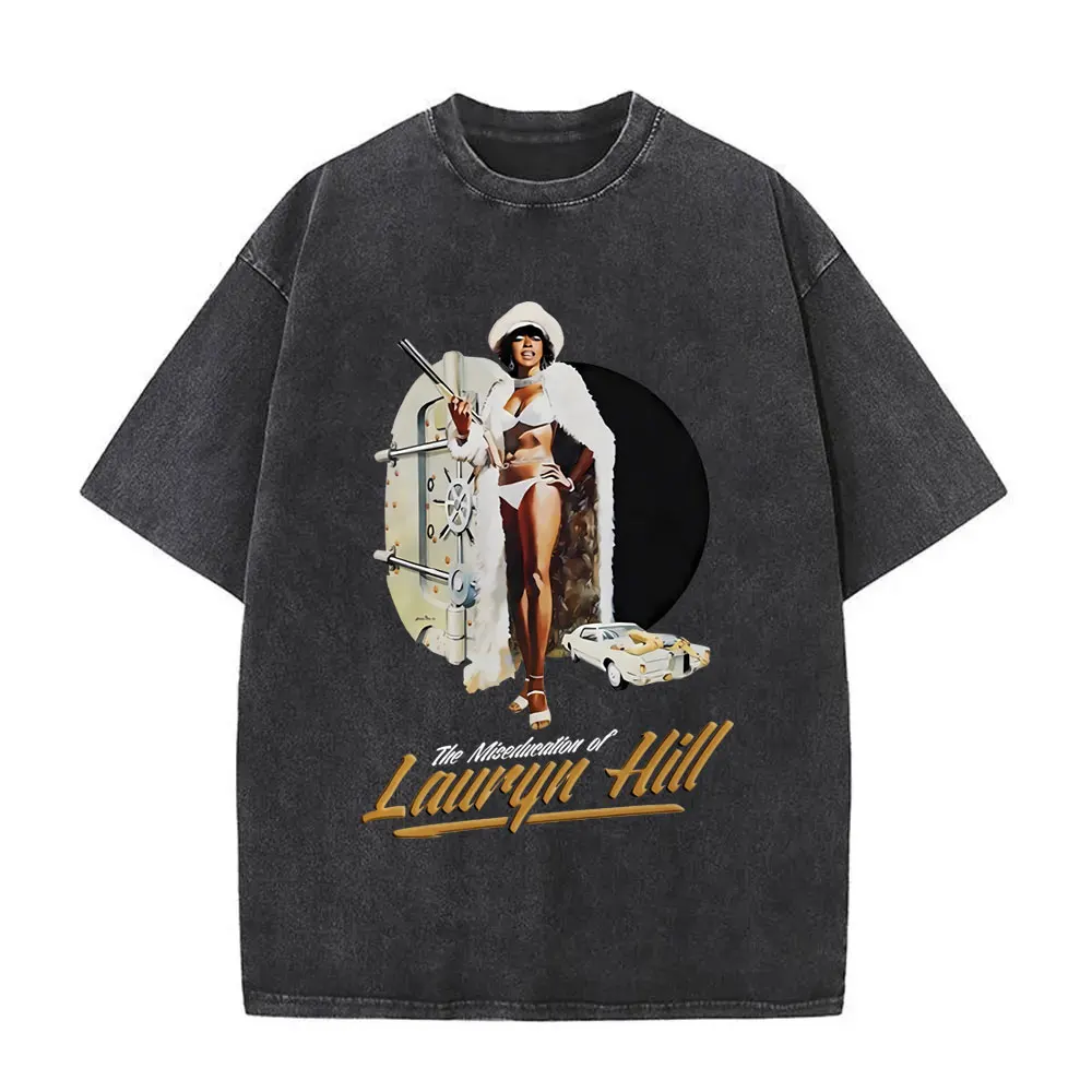 غسلها خمر لورين هيل كيف ستفز عندما تكون على حق في تي شيرت الرجال النساء الهيب هوب موضة Crewneck تي شيرت