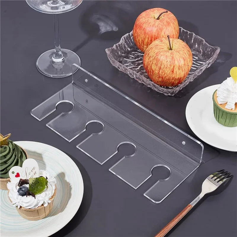 Exquisite-2 Piece Wine Glass Holder Wall Mounted Cup Holder Transparent Acrylic Kitchen Cupboard Bar Organizer Hanger