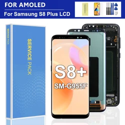 For Samsung S8 plus AMOLED LCD Display Digital Touch Screen Digitizer Replacement for G955 G955F G955F/DS Compatible with S8+