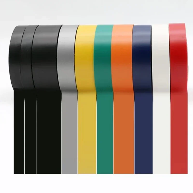 Color Electrical Tape PVC Wear-resistant Flame Retardant Lead-free Insulating Waterproof Eletrician White Black Red Blue Green