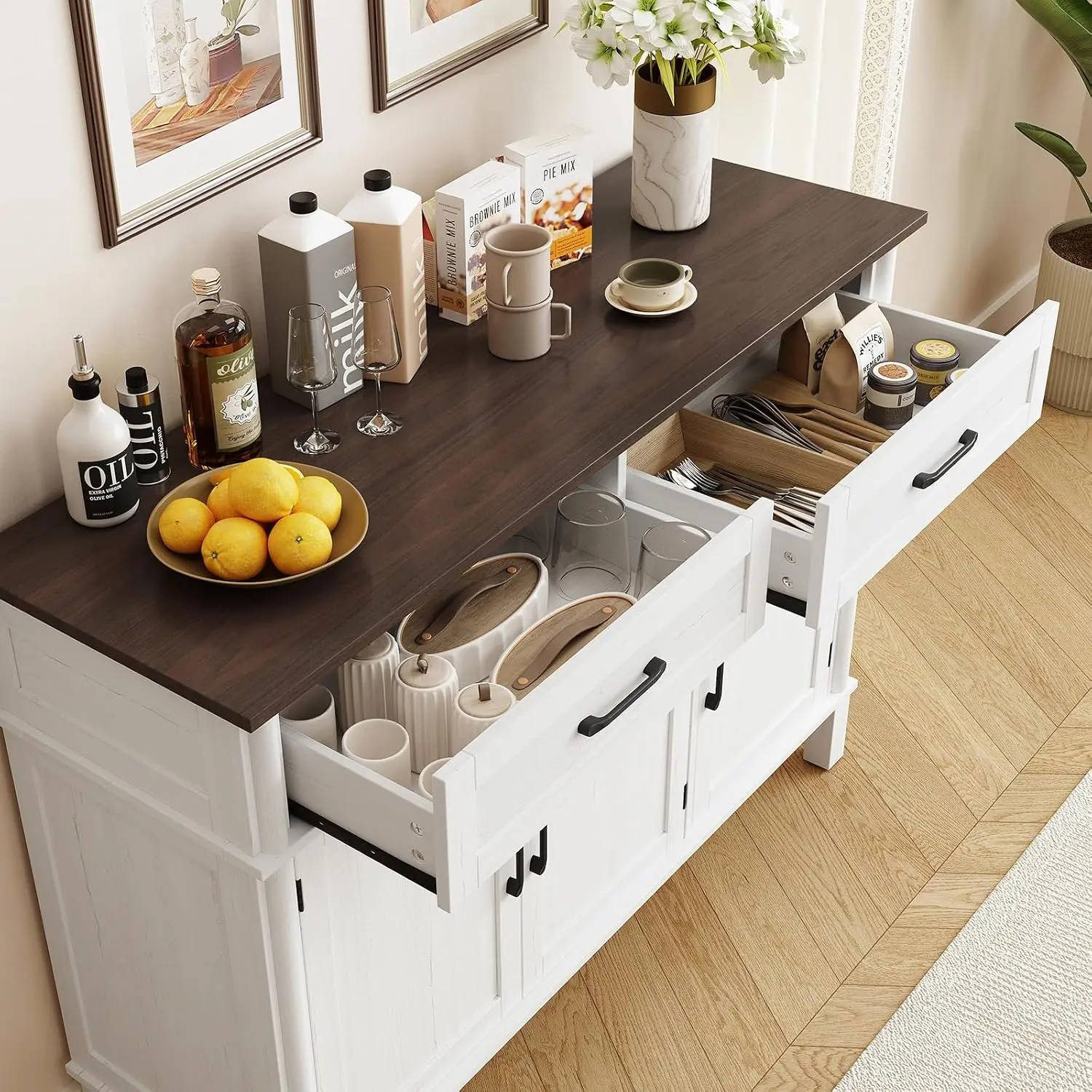 Farmhouse Buffet Storage Cabinet 7