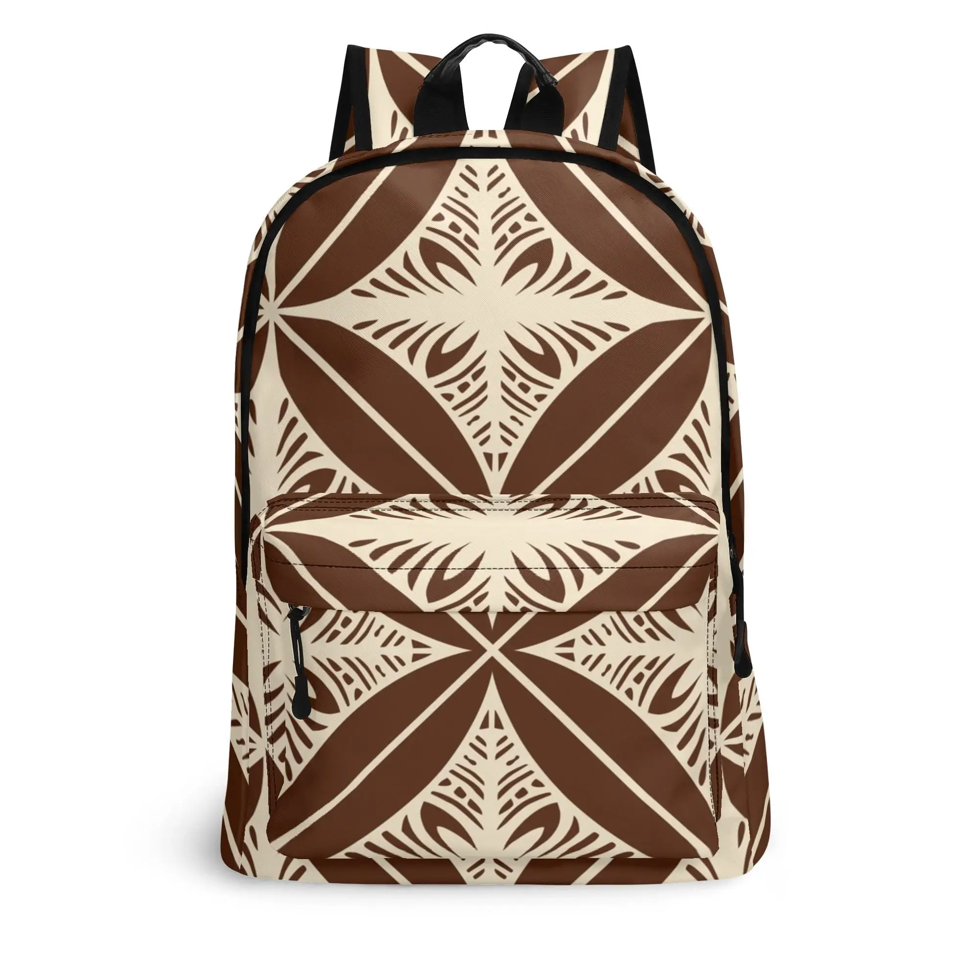 

Women'S Pu Backpack Fashion Large Capacity Schoolbag Polynesia Fiji Tonga Tribe Popular Patterns Support Customization