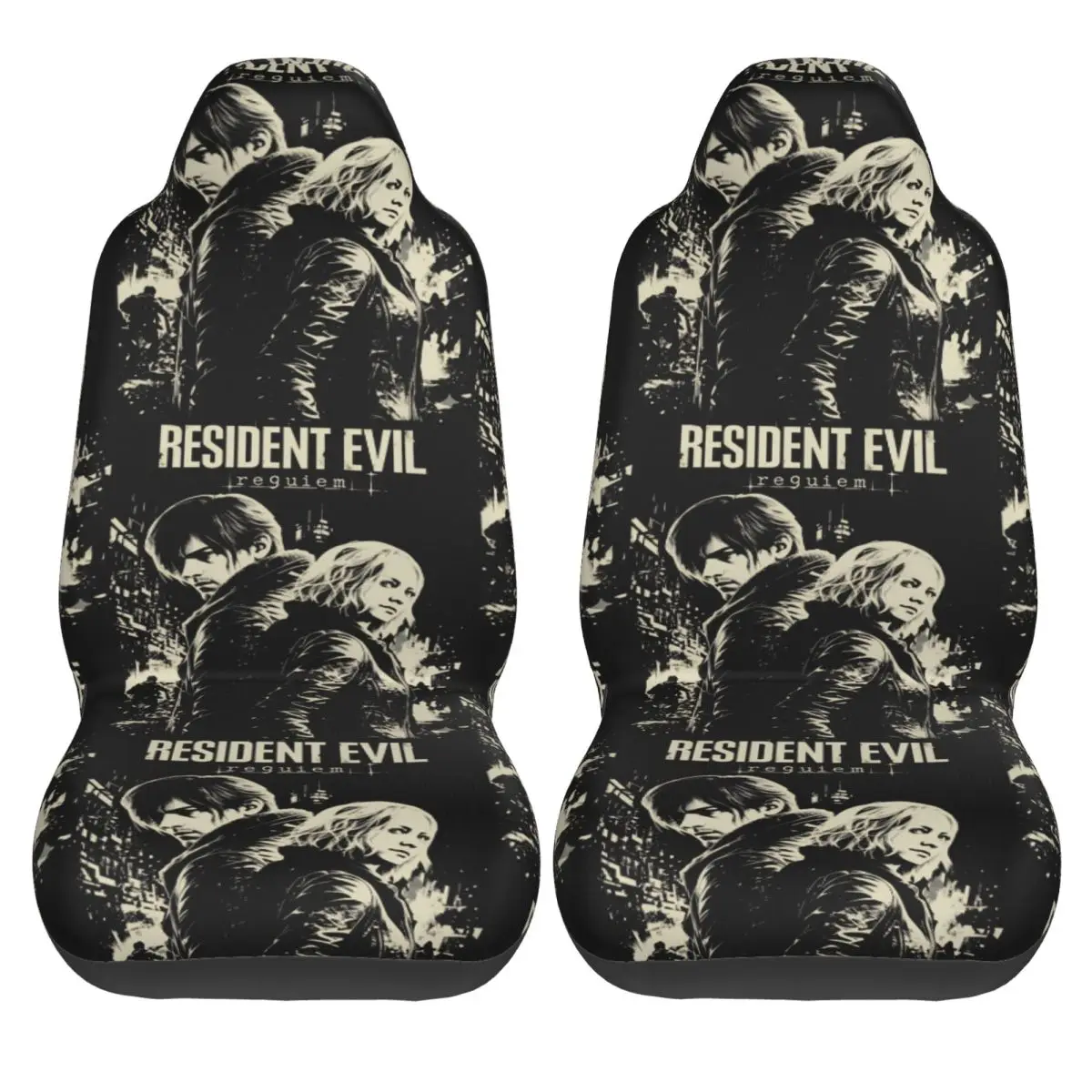 

Evil Residents 9 Requiem Car Seat Covers Safety Two Pieces Auto Seat Covers Universal Summer Polyester Cover