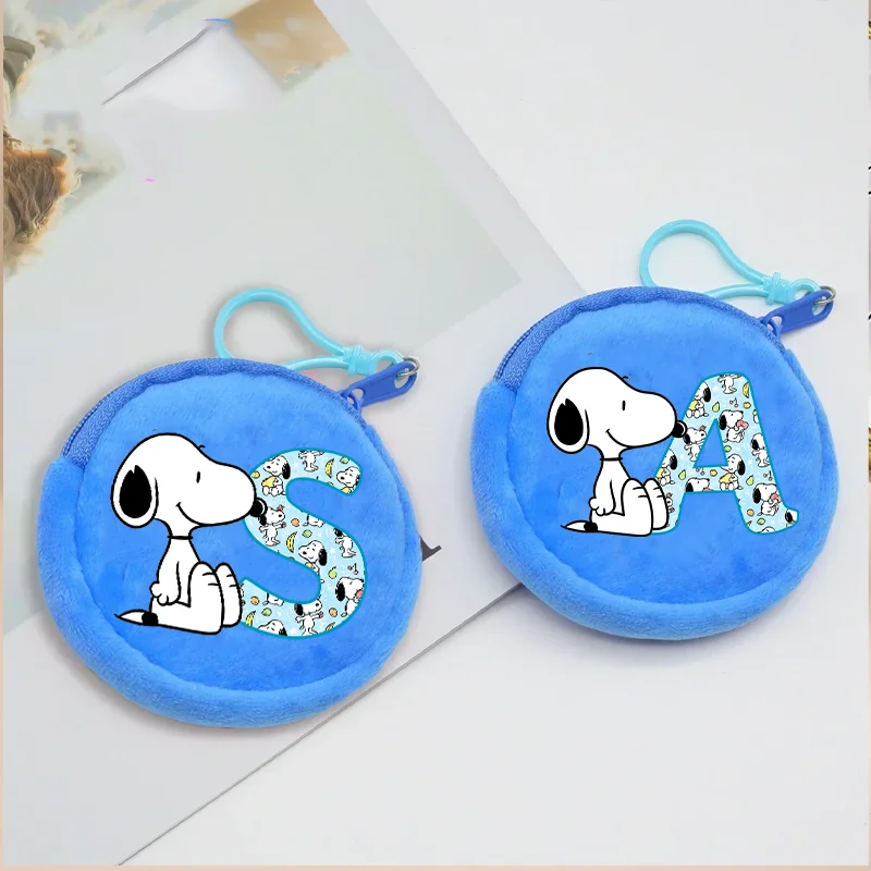 Porte-monnaie Snoopy Kawaii, mini portefeuille de dessin animé, jolie bourse à fermeture éclair, sacs de rangement pour argent et cartes, cadeau d'anniversaire pour garçon, fille, enfant