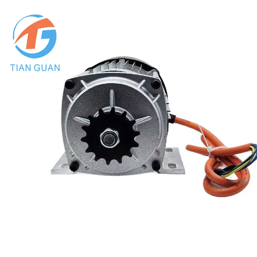 Aftermarket BM1418WZX-1000W 48V 1000W Brushless PMDC Geared Motor for Electric Tricycle Conversion