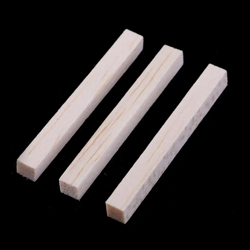 60 Stuks 5X5X50Mm Balsa Hout Stok Onafgewerkt Houtsnijwerk Rechthoek Houten Stok Plug Blokken