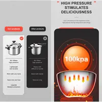Autocuiseur professionnel 3L/5L/7L, casseroles de cuisine antidéflagrantes en aluminium robuste pour cuisinière à gaz 5