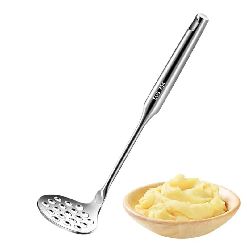 

Stainless Steel Masher Beans Smasher Stainless Steel Non-Slip Handle Potato Masher For Cooking Baby Food Meat Mashed Veggies