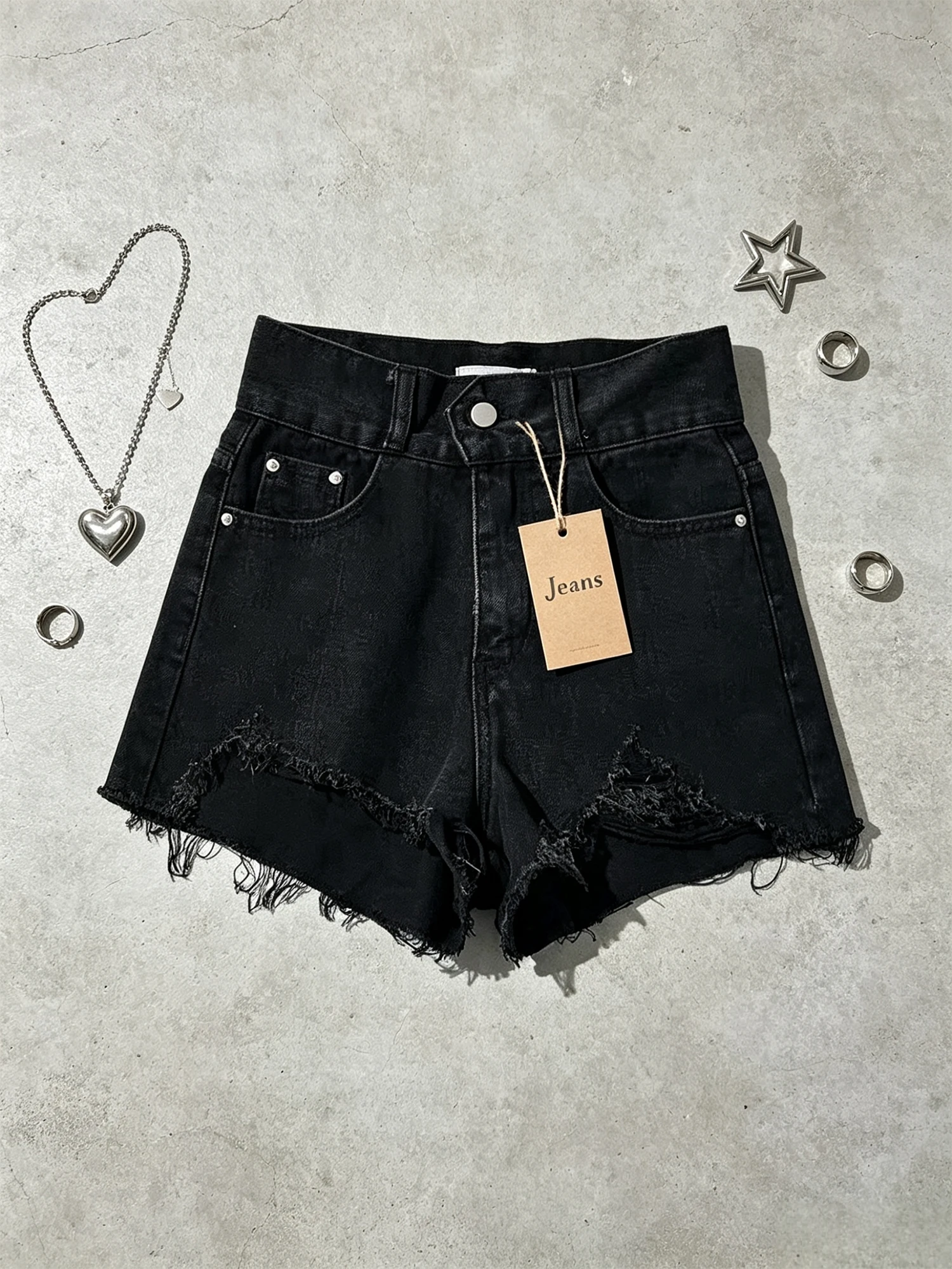 Women's Blue Ripped Denim Shorts Vintage High Waist Micro Denim Hot Pants Y2K Gyaru Nightclub Pole Dance Jean Shorts Summer 2026
