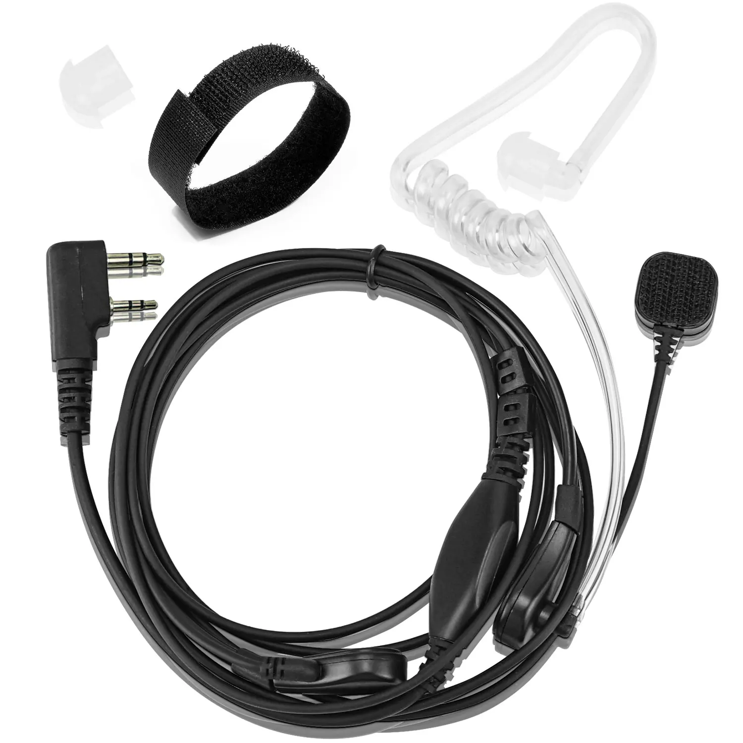 Baofeng トランシーバーイヤホン K ネック喉コントロールイヤホン格納式指 PTT 双方向ラジオヘッドセット CS 戦術 TYT