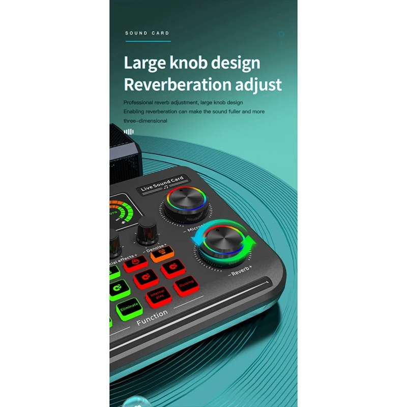 Kartu suara Bluetooth eksternal, kartu suara Live komputer PC papan suara Mixer suara Live Mixer pengurang kebisingan