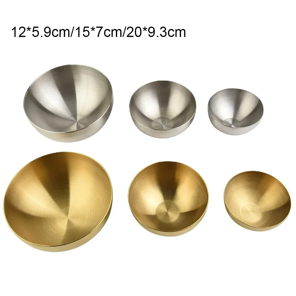 

12/15/20cm bowl Stainless Steel Soup Fruit Salad Bowls Rice Noodle Ramen Bowl Kitchen Tableware Utensils Container Mixing Bowls