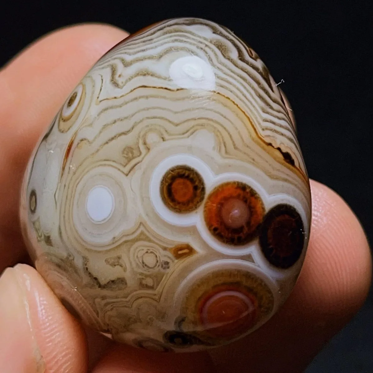 Large Banded Agate Desert Treasure, Pocket Stone, Polished Tumbled, Collector Gift, Natural Stone, Crystal Collection