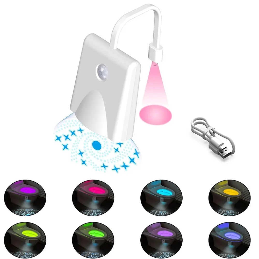 

Colorful Induction Toilet Lamp Star Cast Light Charging Model Induction Night Light