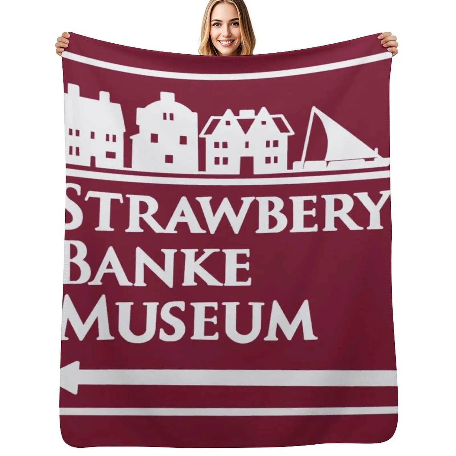 

Strawbery Banke Museum Sign Throw Blanket warm for winter Blankets Sofas Of Decoration Decorative Beds Flannels Blankets