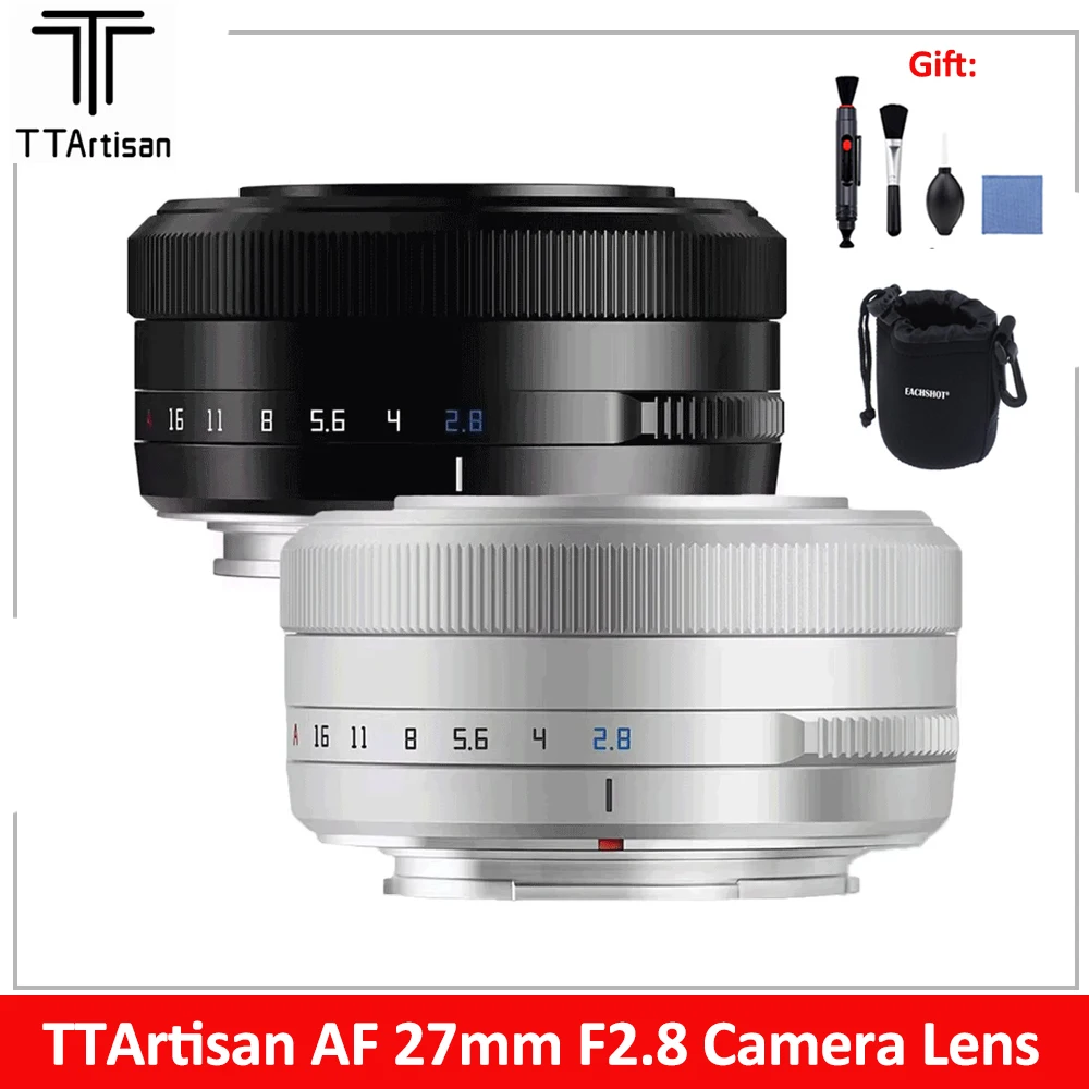 

TTArtisan 27 мм F2.8 Объектив для камеры с автофокусом Fuji X Fujifilm XF Sony E Nikon Z Mount STM APS-C Объем для глаз для XA7 XT100